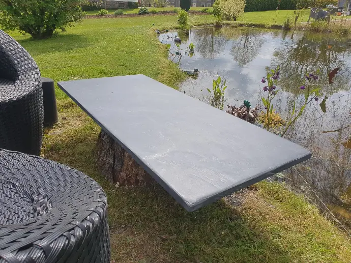 Tables Apéro Polies en Schiste Belge - Gepolijste Belgische Leisteen Schist Apéro Tafels Tables Apéro Polies en Schiste Belge - Gepolijste Belgische Leisteen Schist Apéro Tafels