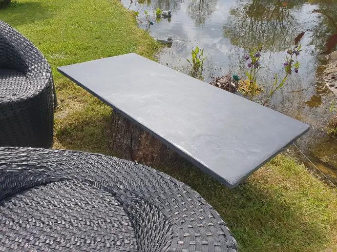Tables Apéro Polies en Schiste Belge - Gepolijste Belgische Leisteen Schist Apéro Tafels
